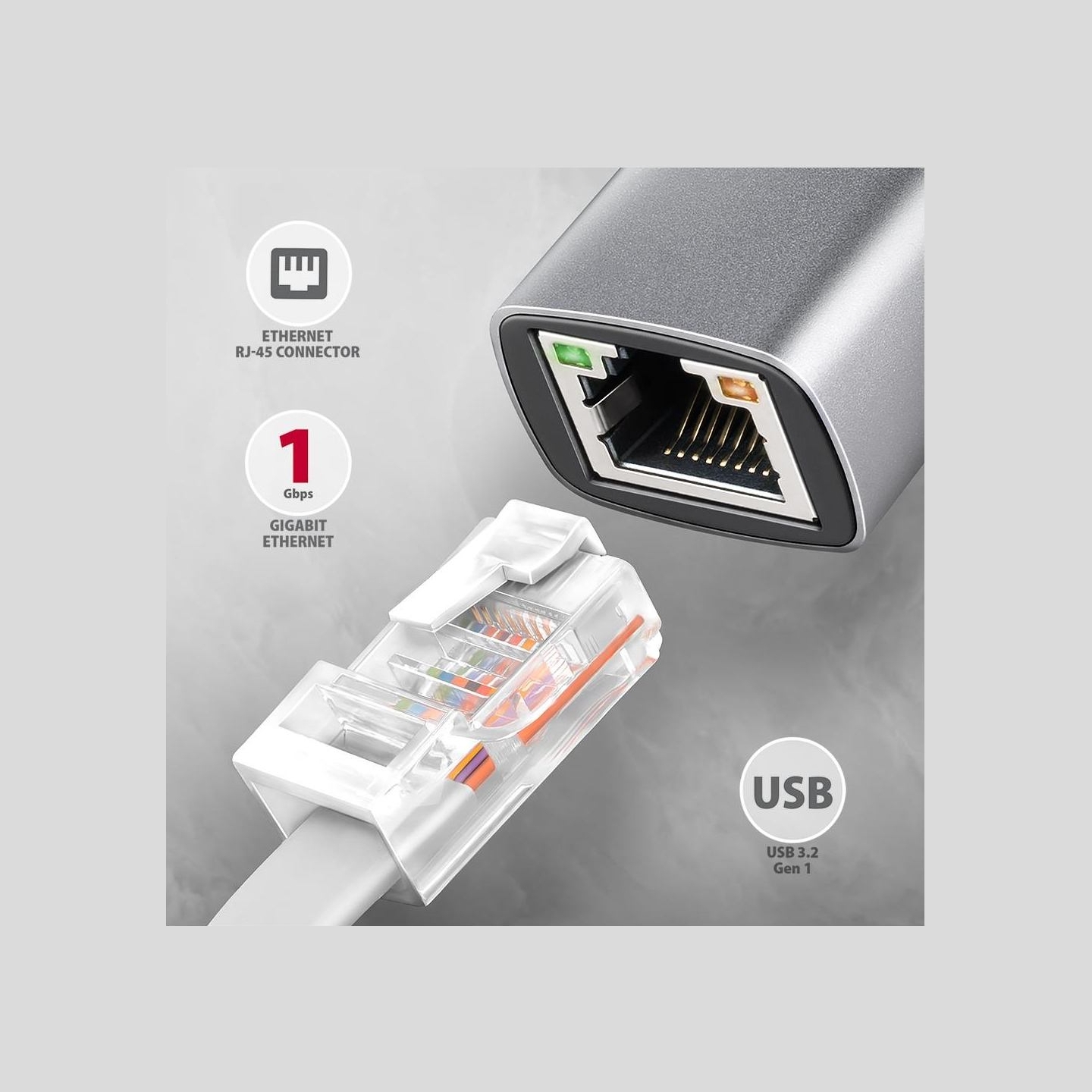 Axagon ADE-TXPD USB-C 3.2 Gen1 LAN adapter 1Gbit + PD