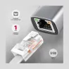 Axagon ADE-TXPD USB-C USB3.2 Gen 1 -  Gigabit Ethernet + PD 100W, Switch comp., metal, grey