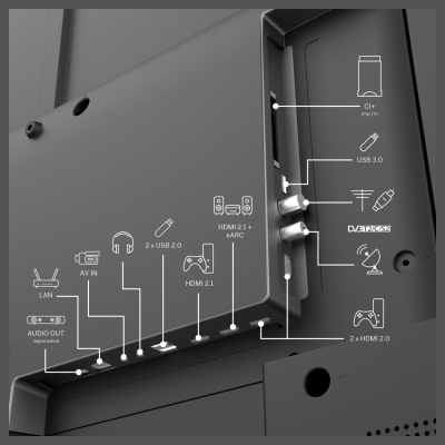 Thomson TV Set|THOMSON|50"|4K/Smart|QLED|3840x2160|Wireless LAN|Bluetooth|Google TV|Black|50QG4S14