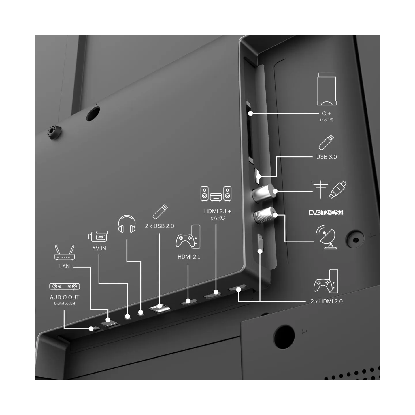 Thomson TV Set|THOMSON|50"|4K/Smart|QLED|3840x2160|Wireless LAN|Bluetooth|Google TV|Black|50QG4S14