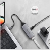 Axagon ADE-TXPD USB-C USB3.2 Gen 1 -  Gigabit Ethernet + PD 100W, Switch comp., metal, grey