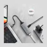 Axagon ADE-TXPD USB-C USB3.2 Gen 1 -  Gigabit Ethernet + PD 100W, Switch comp., metal, grey