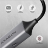 Axagon ADE-TXPD USB-C USB3.2 Gen 1 -  Gigabit Ethernet + PD 100W, Switch comp., metal, grey