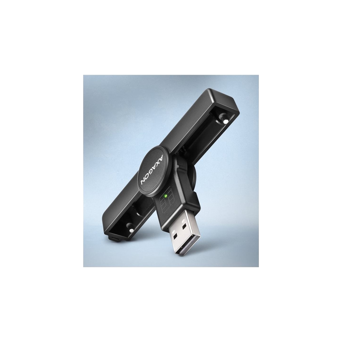 Axagon Foldable pocket USB-A contact Smart / ID card reader.