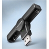 Axagon Foldable pocket USB-A contact Smart / ID card reader.