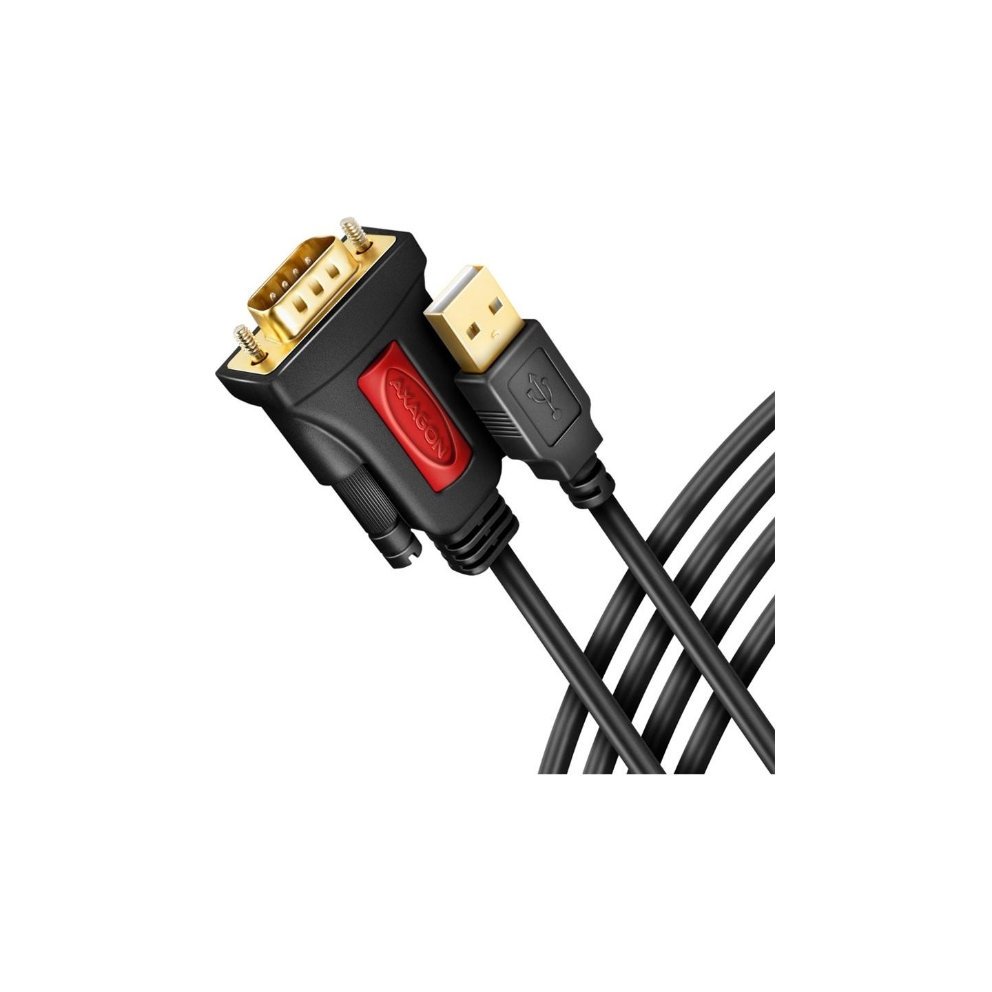 Axagon Active USB-A converter for connecting serial devices. Prolific chip.