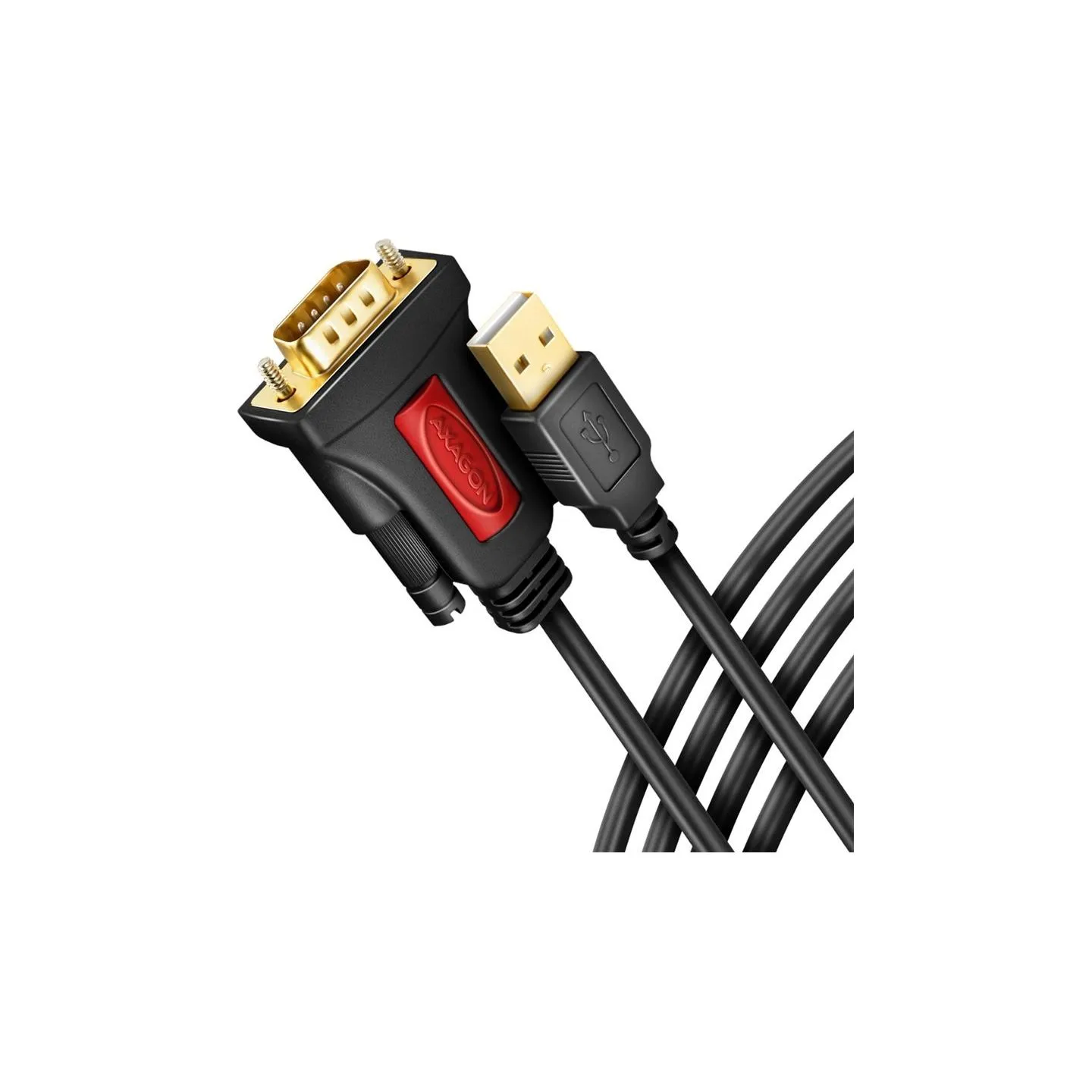 Axagon Active USB-A converter for connecting serial devices. Prolific chip.