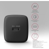 Axagon ACU-PD30 wall charger 1x QC3.0/AFC/FCP/PD type-C, 30W, black