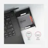 Axagon RSS-CD09 2.5" SSD/HDD caddy into DVD slot, 9.5 mm, LED, ALU