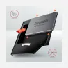Axagon RSS-CD09 2.5" SSD/HDD caddy into DVD slot, 9.5 mm, LED, ALU