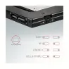 Axagon RSS-CD09 2.5" SSD/HDD caddy into DVD slot, 9.5 mm, LED, ALU