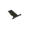 Axagon PCEM2-DC PCI-E 3.0 4x - DUAL M.2 SSD (NVMe + SATA), dual voltage, up to 110mm SSD, fan + heatsink