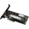 Axagon PCEM2-DC PCI-E 3.0 4x - DUAL M.2 SSD (NVMe + SATA), dual voltage, up to 110mm SSD, fan + heatsink