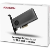 Axagon PCEM2-DC PCI-E 3.0 4x - DUAL M.2 SSD (NVMe + SATA), dual voltage, up to 110mm SSD, fan + heatsink