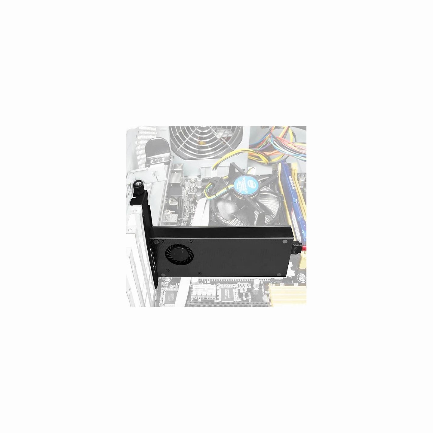 Axagon PCEM2-DC PCI-E 3.0 4x - DUAL M.2 SSD (NVMe + SATA), dual voltage, up to 110mm SSD, fan + heatsink
