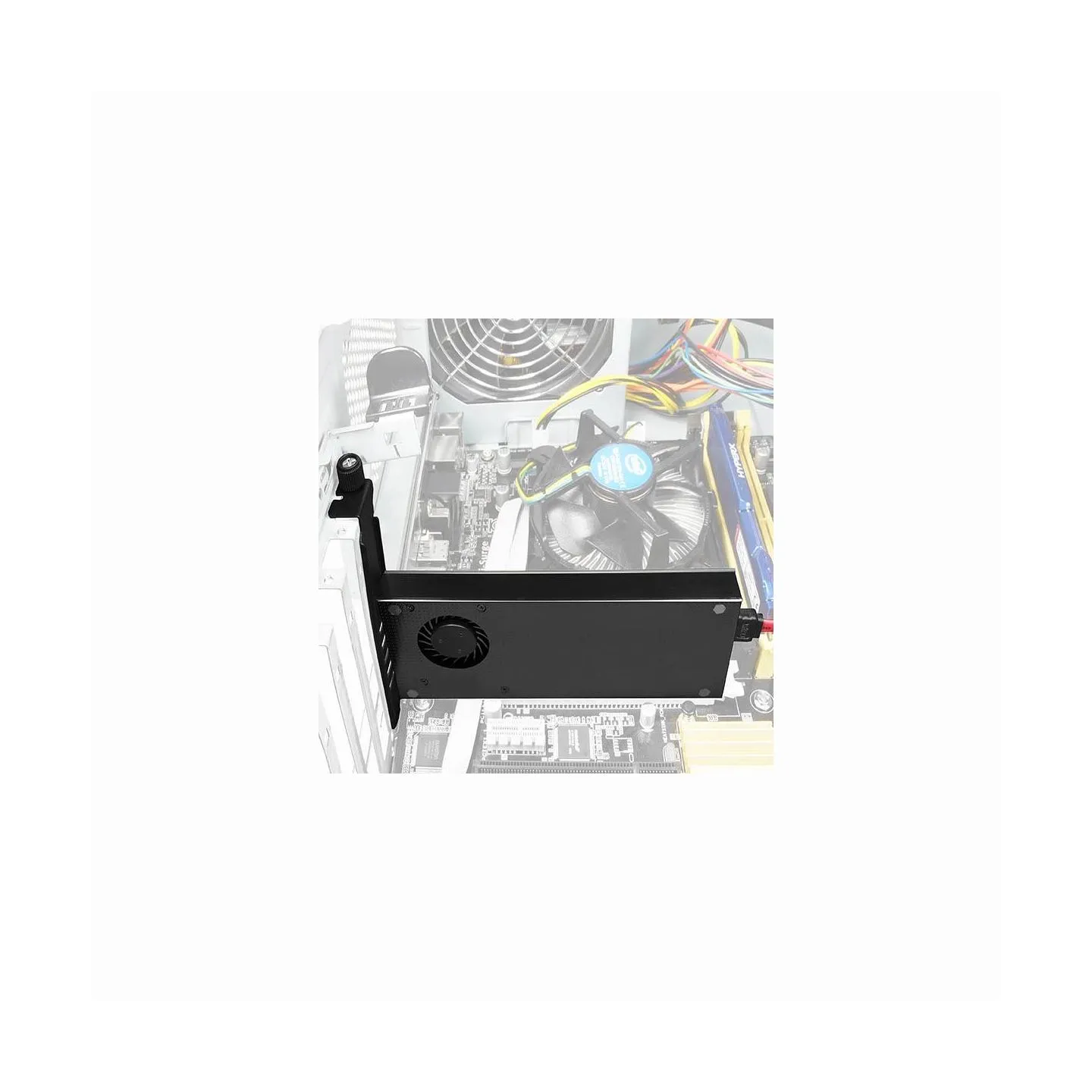 Axagon PCEM2-DC PCI-E 3.0 4x - DUAL M.2 SSD (NVMe + SATA), dual voltage, up to 110mm SSD, fan + heatsink