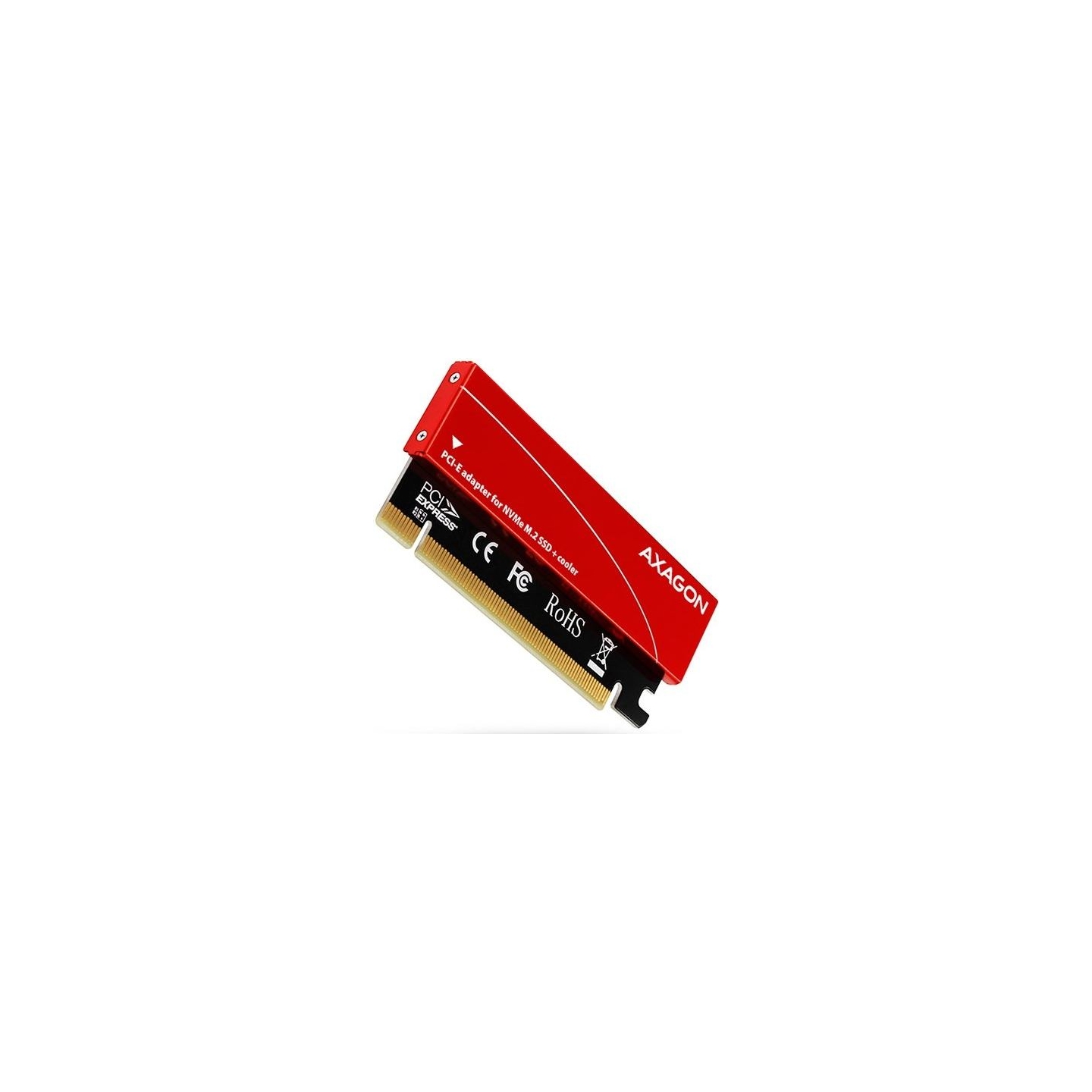 Axagon PCEM2-S PCI-E 3.0 16x - M.2 SSD NVMe, up to 80mm SSD, low profile, cooler