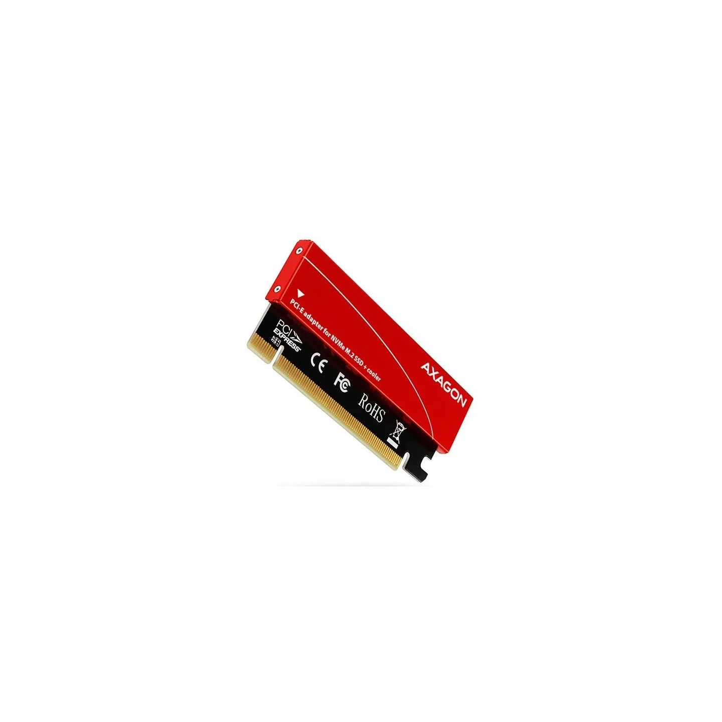 Axagon PCEM2-S PCI-E 3.0 16x - M.2 SSD NVMe, up to 80mm SSD, low profile, cooler