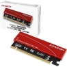 Axagon PCEM2-S PCI-E 3.0 16x - M.2 SSD NVMe, up to 80mm SSD, low profile, cooler