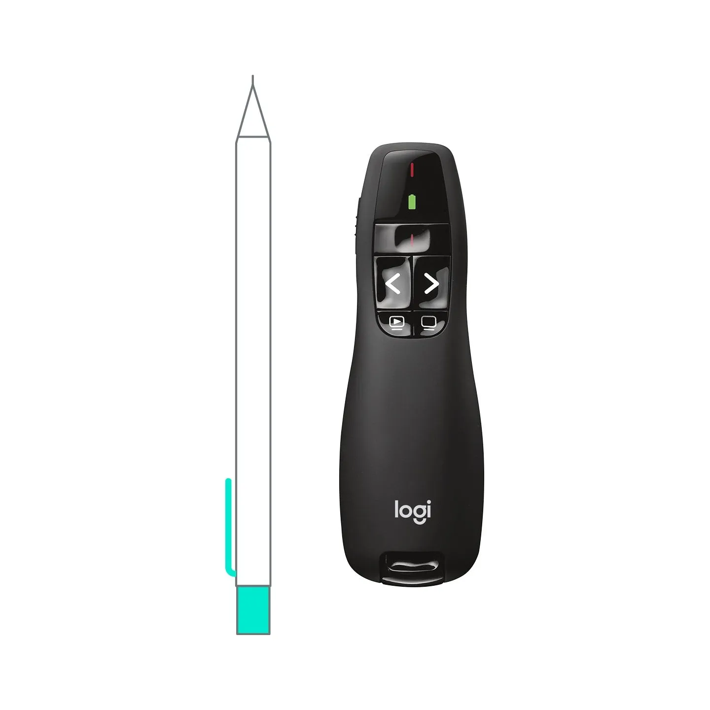 Logitech R400 Wireless Presentation Remote - BLACK