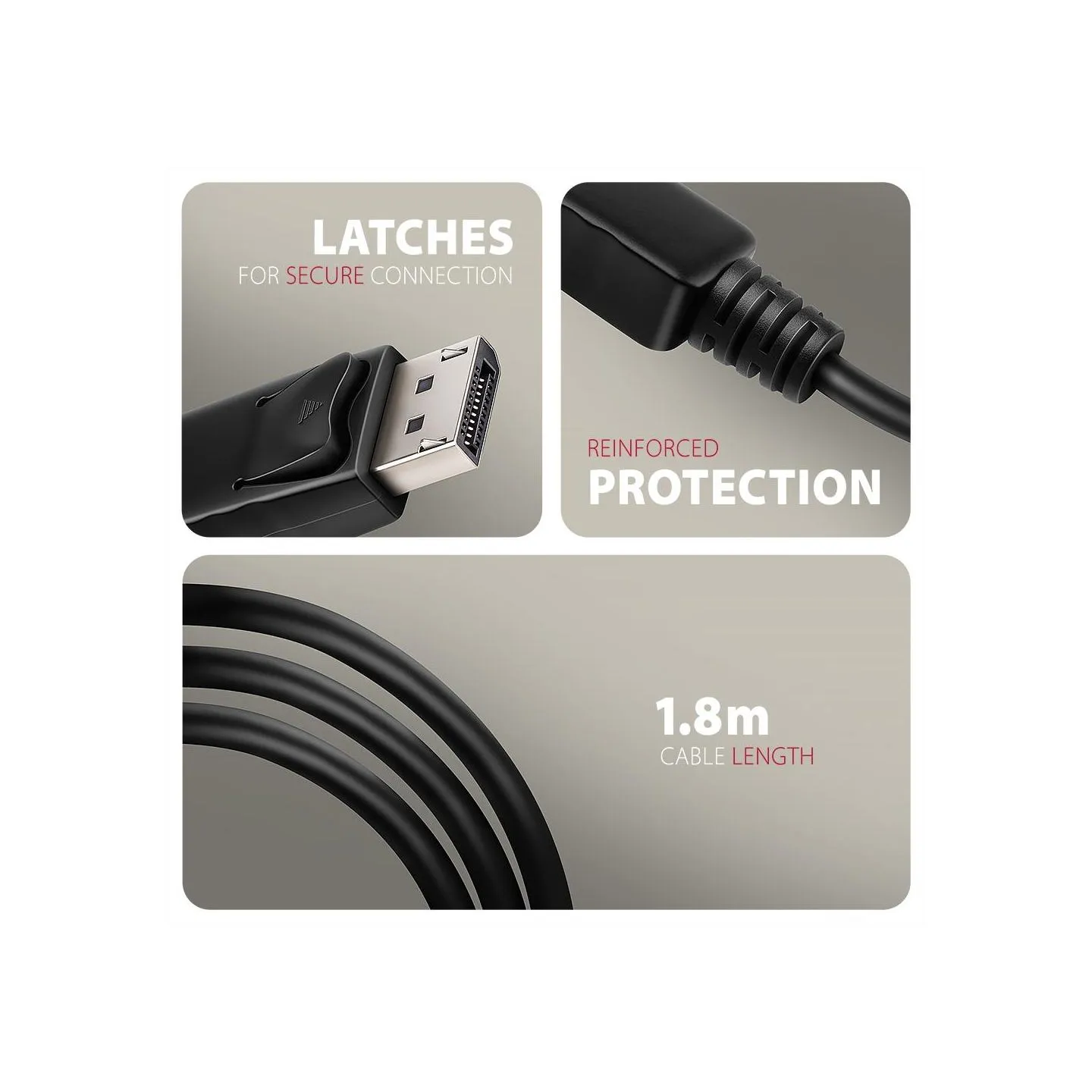 Axagon RVD-HI20C2 DisplayPort - HDMI 2.0 cable 1.8m 4K/60Hz