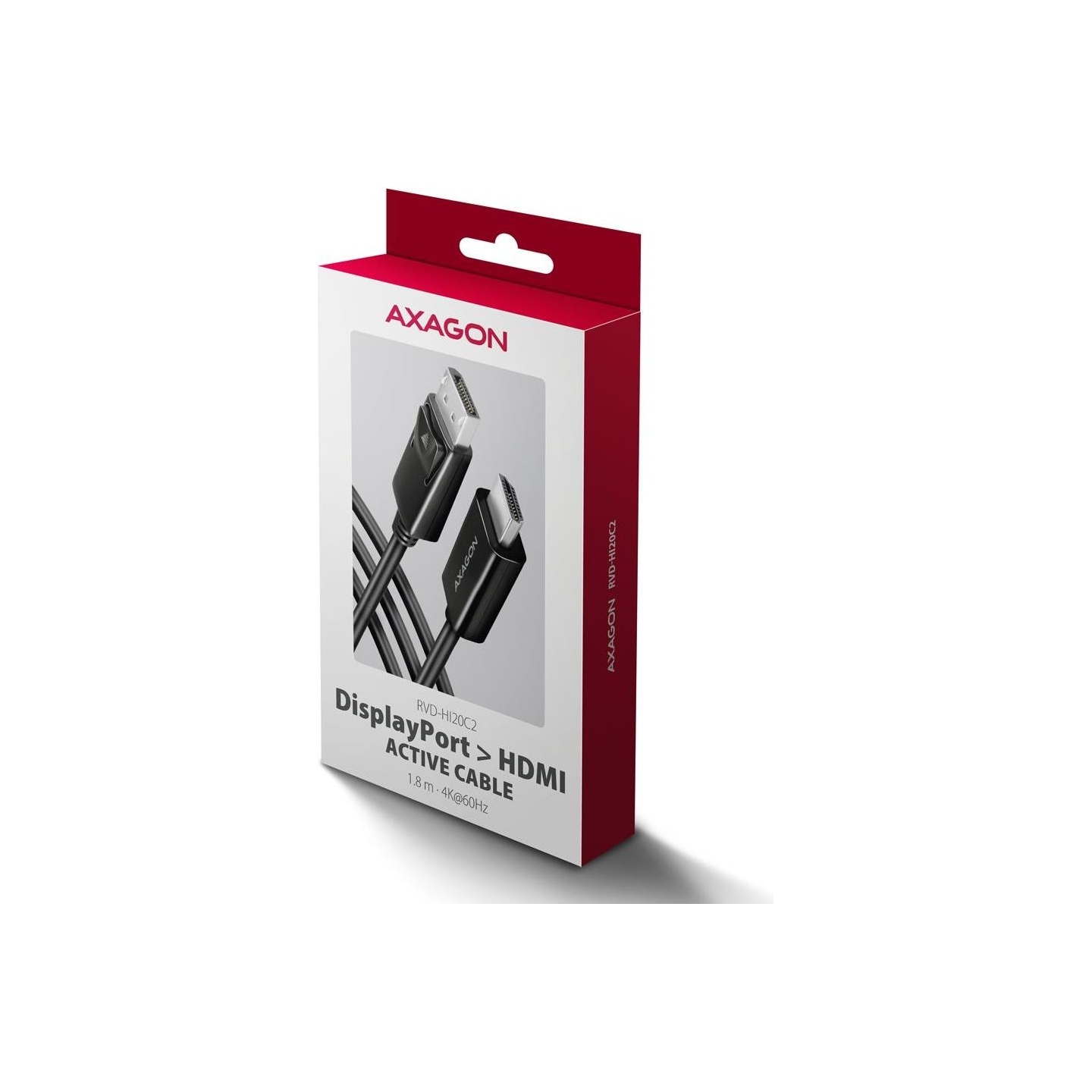 Axagon RVD-HI20C2 DisplayPort - HDMI 2.0 cable 1.8m 4K/60Hz