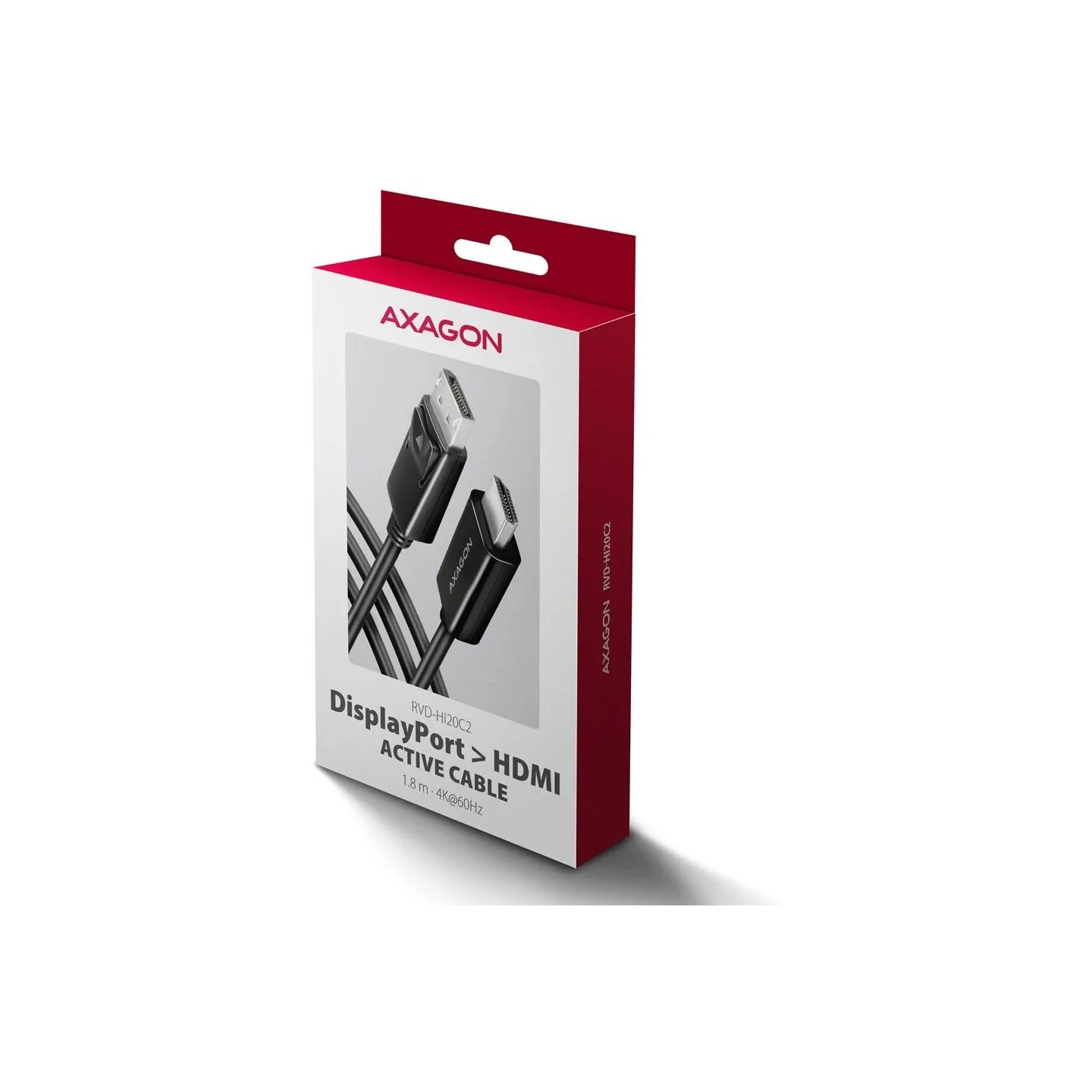 Axagon RVD-HI20C2 DisplayPort - HDMI 2.0 cable 1.8m 4K/60Hz