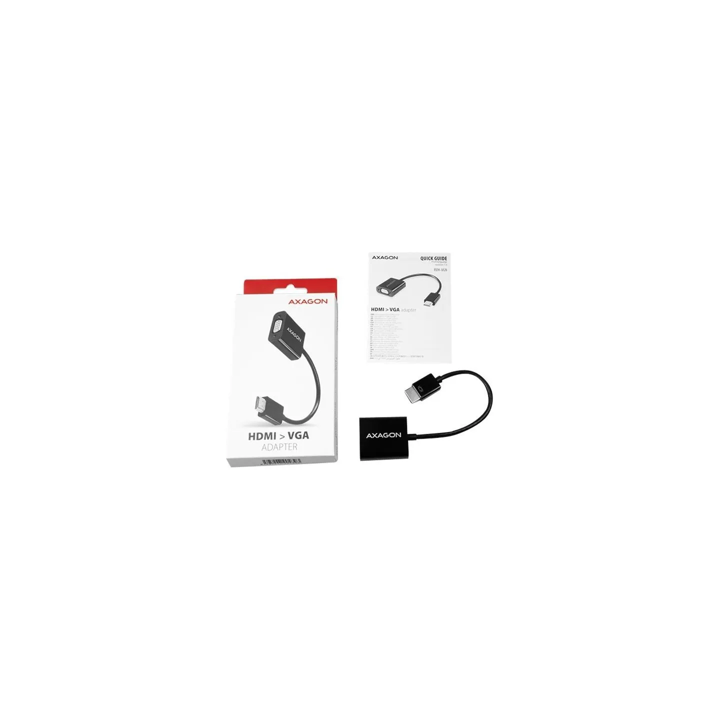 Axagon RVH-VGN, HDMI -> VGA Reduction / Adapter, FullHD