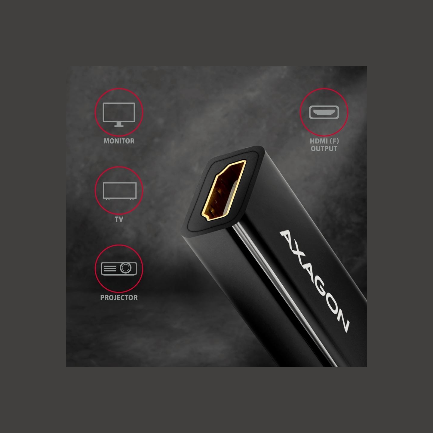 Axagon RVDM-HI14N Mini DP > HDMI 1.4 adapter 4K/30Hz