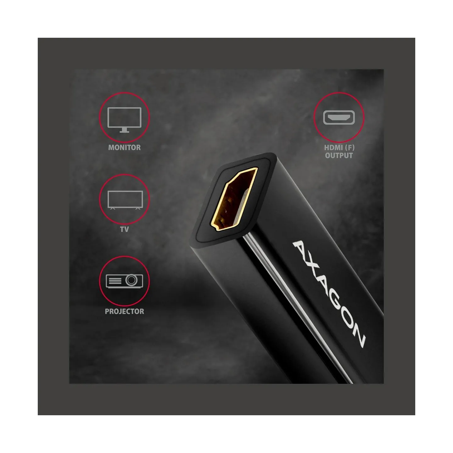 Axagon RVDM-HI14N Mini DP > HDMI 1.4 adapter 4K/30Hz