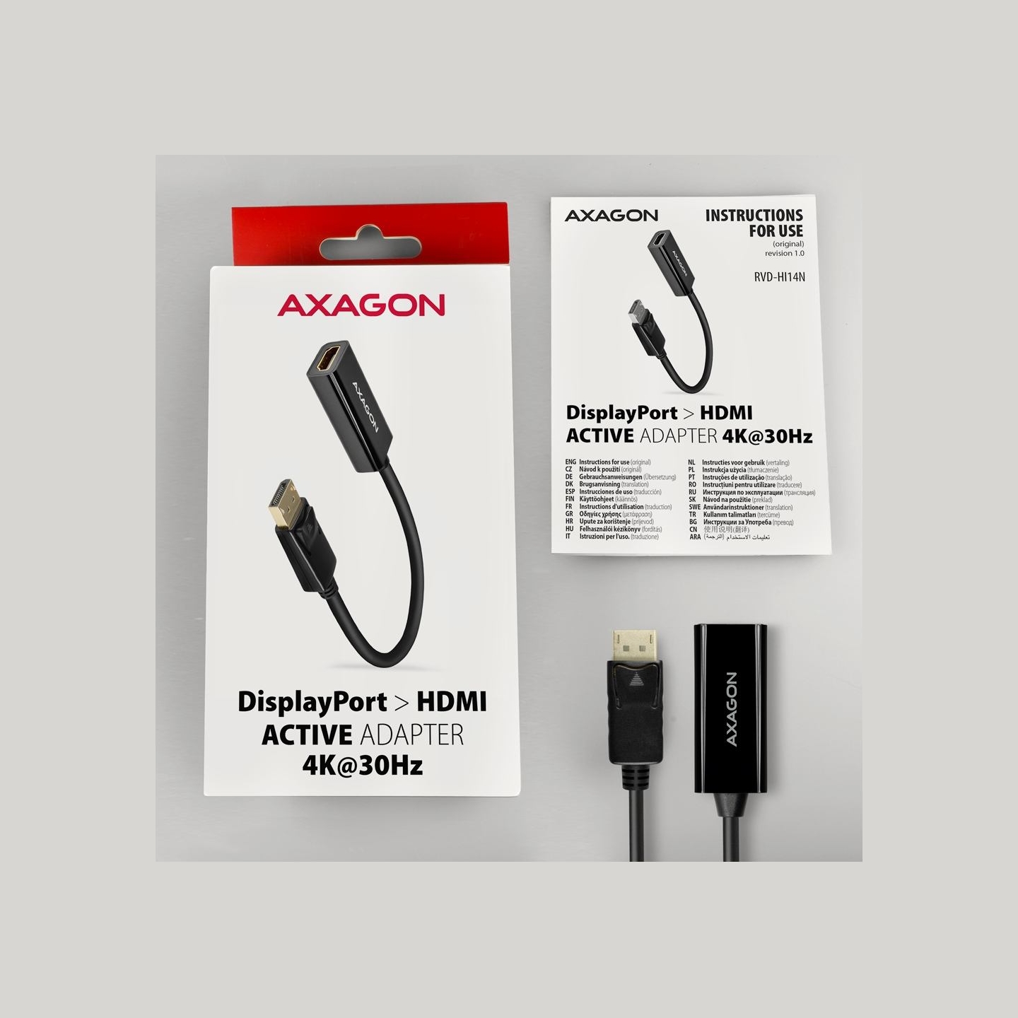 Axagon RVD-HI14N DisplayPort > HDMI 1.4 adapter 4K/30Hz