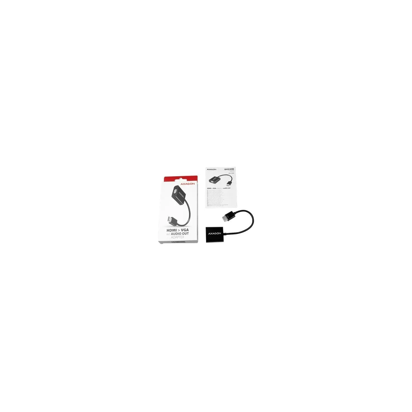 Axagon RVH-VGAN, HDMI -> VGA Reduction / Adapter, FullHD, Audio OUT