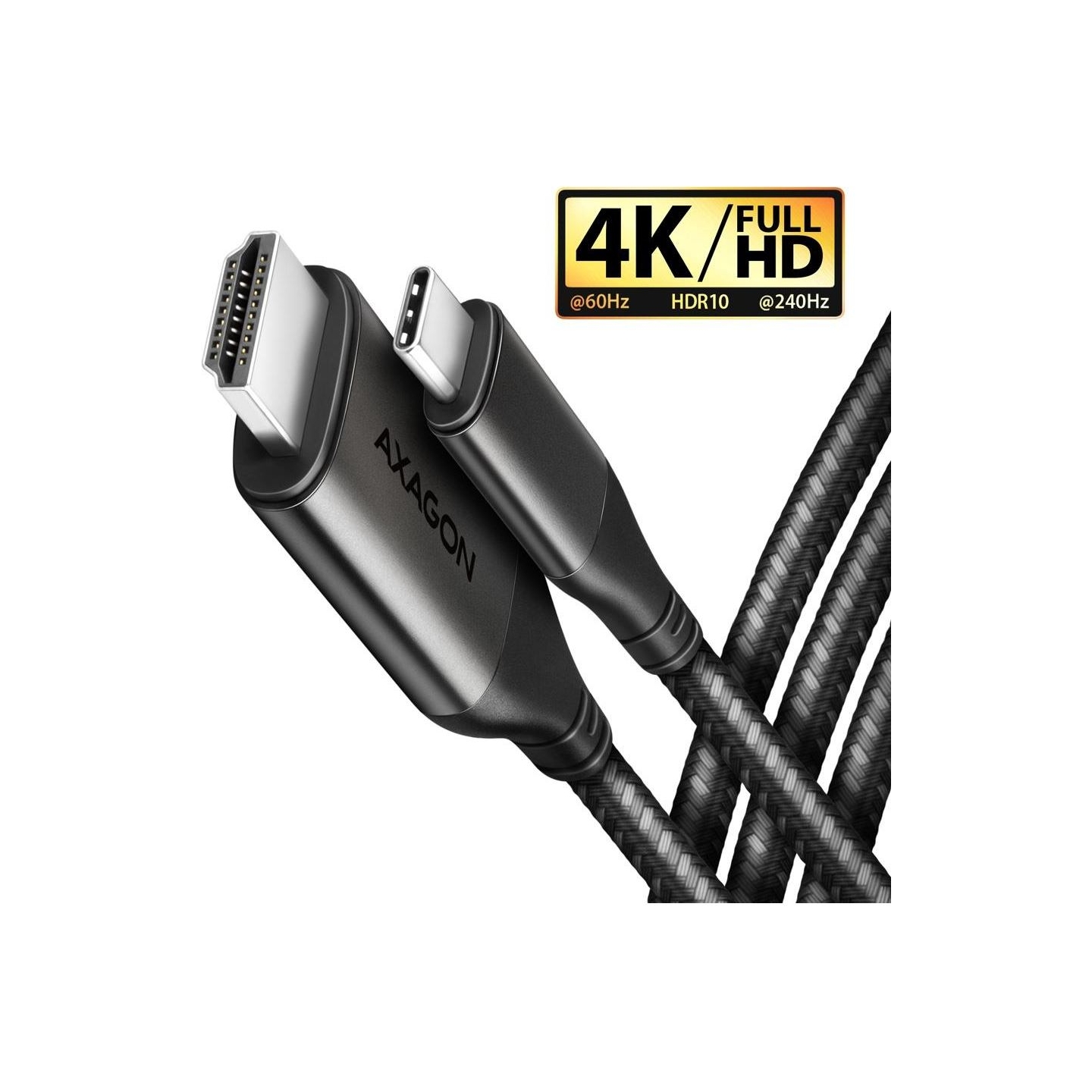 Axagon RVC-HI2MC USB-C -> HDMI 2.0 adapter 4K/60Hz Aluminum, 1,8m cable
