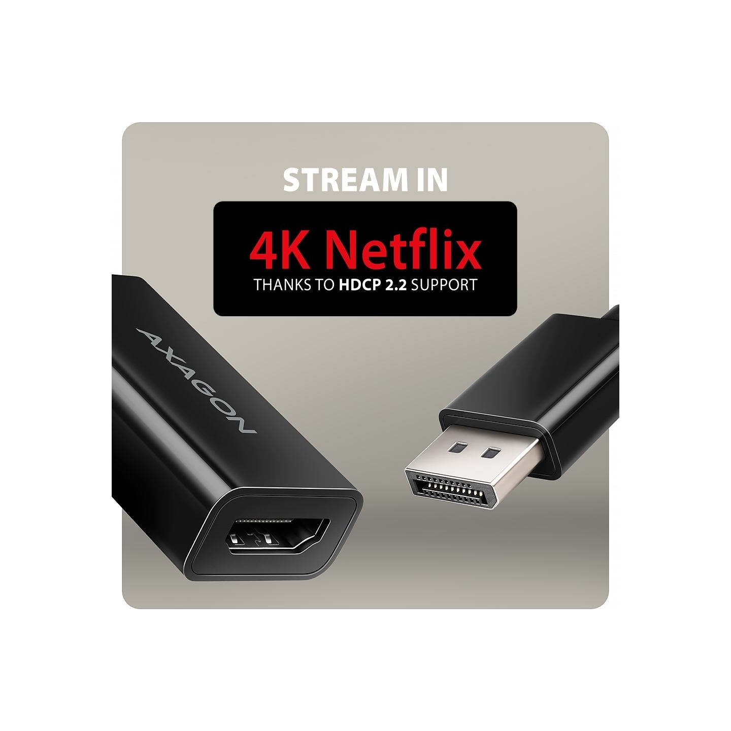 Axagon RVD-HI20N DisplayPort - HDMI 2.0 adapter 4K/60Hz
