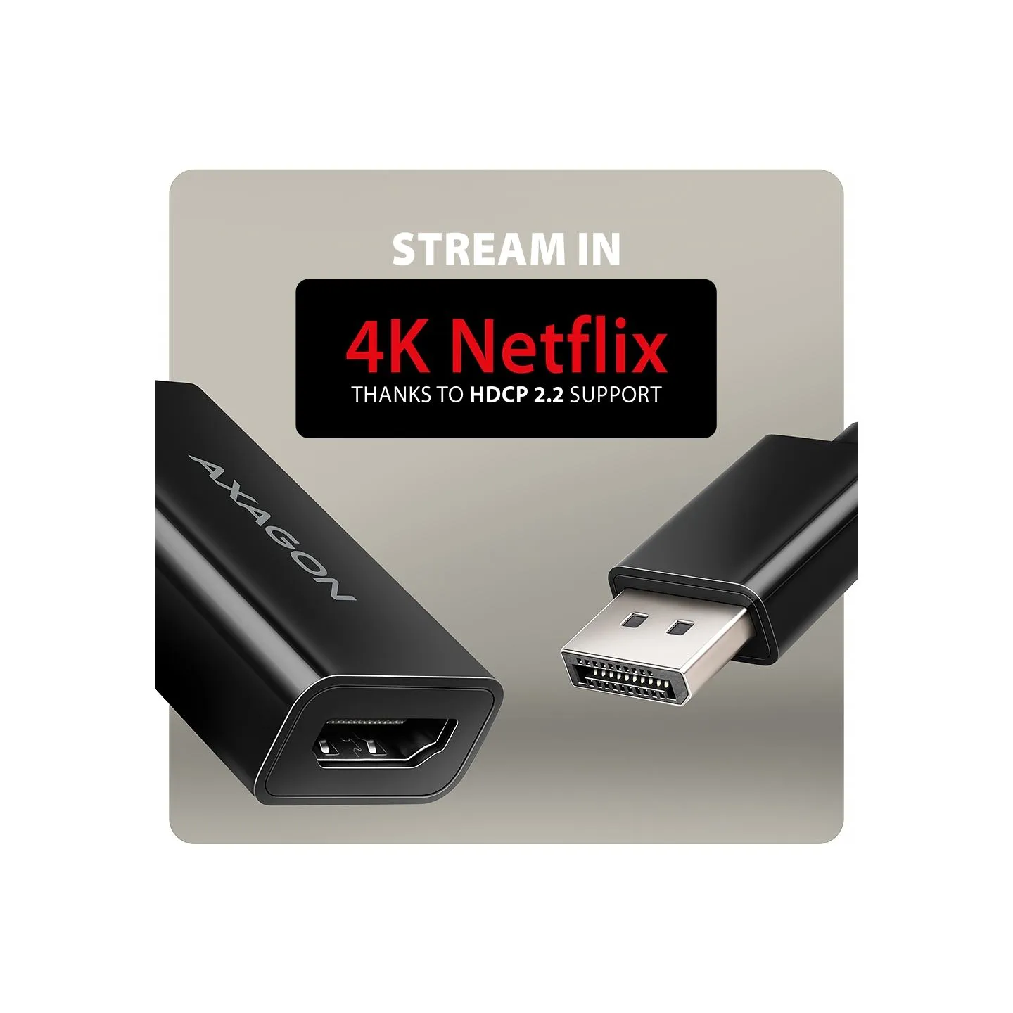 Axagon RVD-HI20N DisplayPort - HDMI 2.0 adapter 4K/60Hz