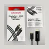 Axagon RVD-HI14C2 DisplayPort > HDMI 1.4 cable 1.8m 4K/30Hz