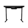 Lorgar Dual-motor sit/stand adjustable-height gaming desk with built-in PC case, wireless charger, RGB lighting, control panel, 