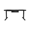 Lorgar Dual-motor sit/stand adjustable-height gaming desk with built-in PC case, wireless charger, RGB lighting, control panel, 