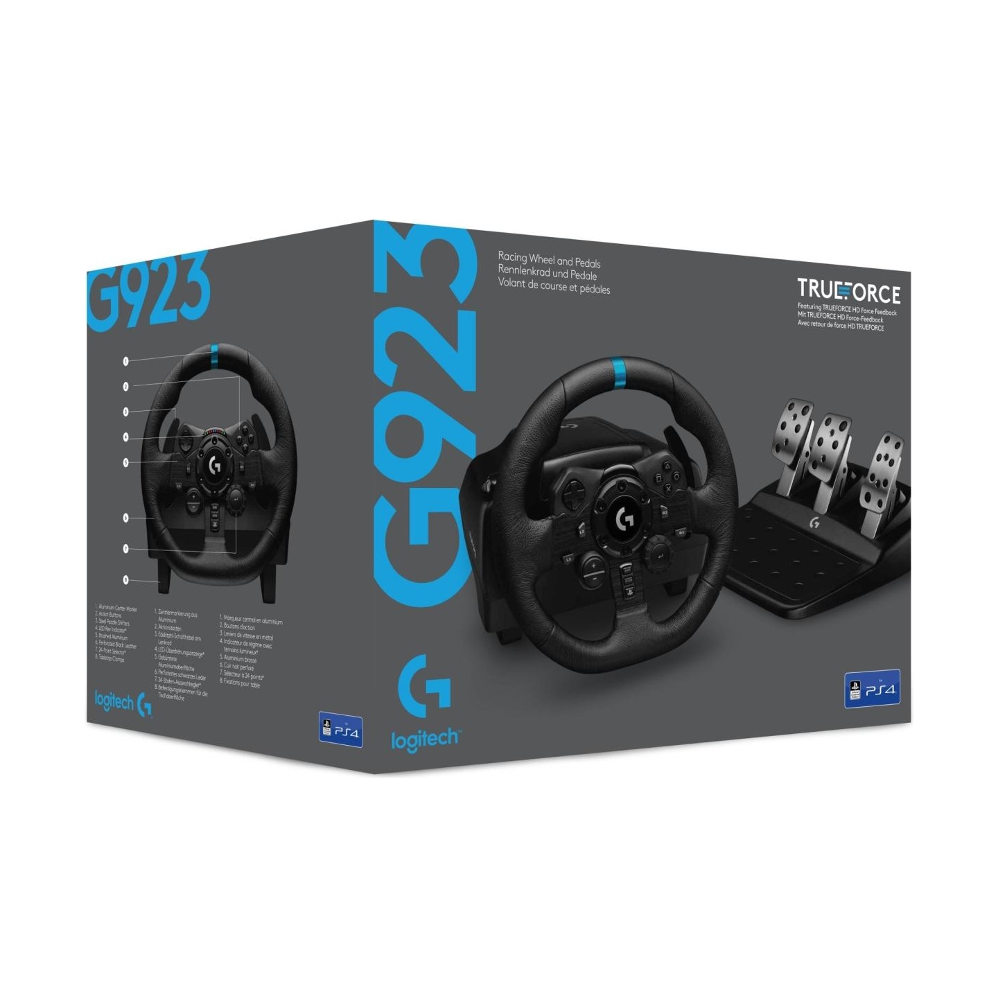 Logitech G923 SE Racing Wheel and Shifter Combo for PS5, PS4 and PC - BLACK - USB - PLUGCG - EMEA28i-935