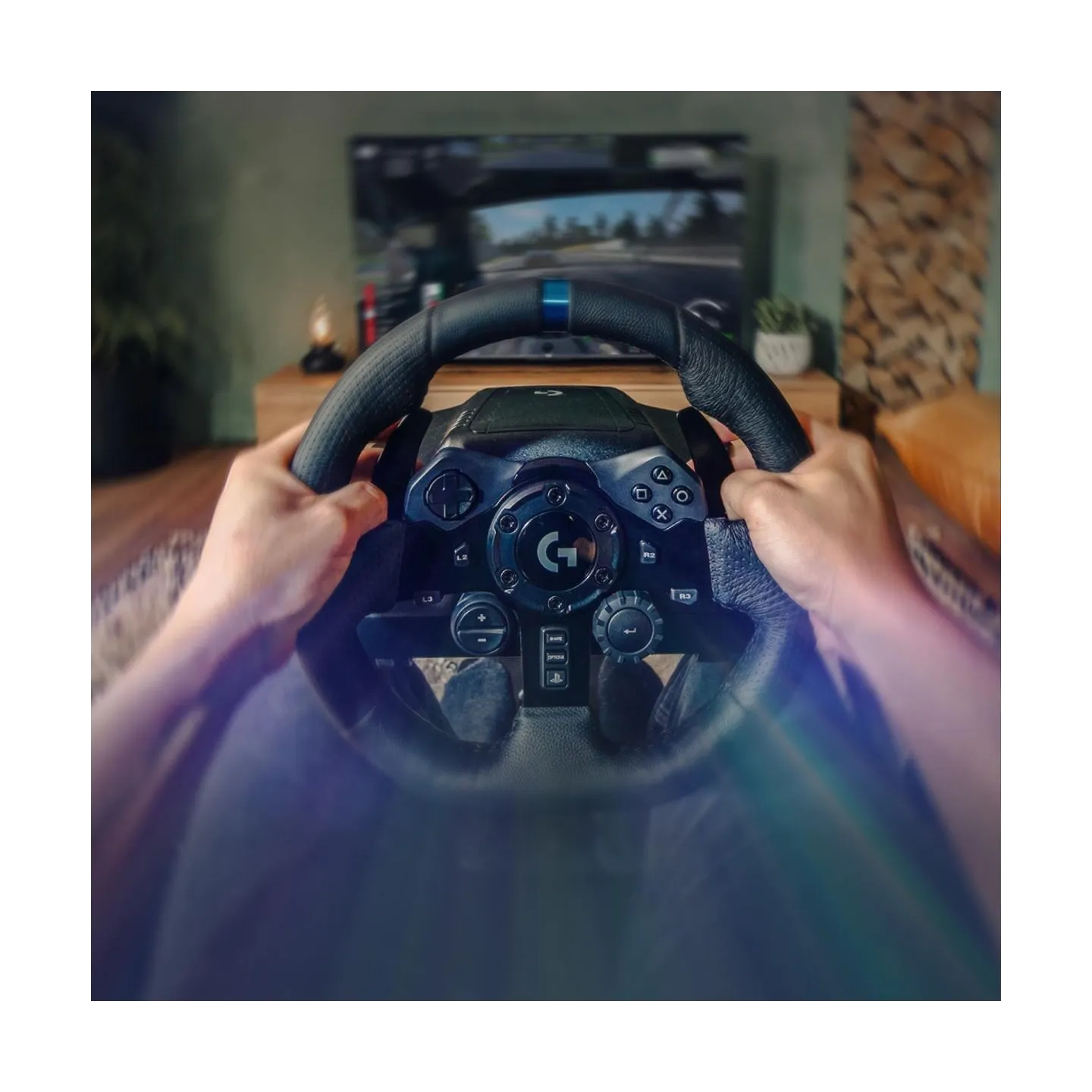 Logitech G923 Racing Wheel and Pedals - PC/PS - BLACK - USB