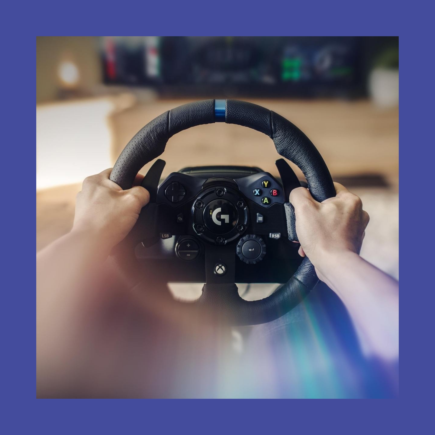Logitech G923 Racing Wheel and Pedals - PC/XB - BLACK - USB
