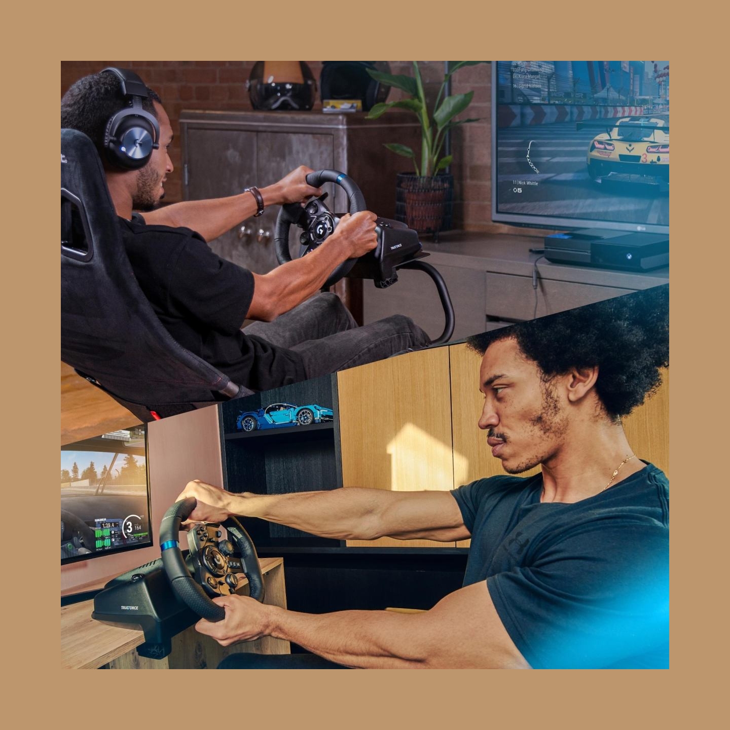 Logitech G923 Racing Wheel and Pedals - PC/XB - BLACK - USB
