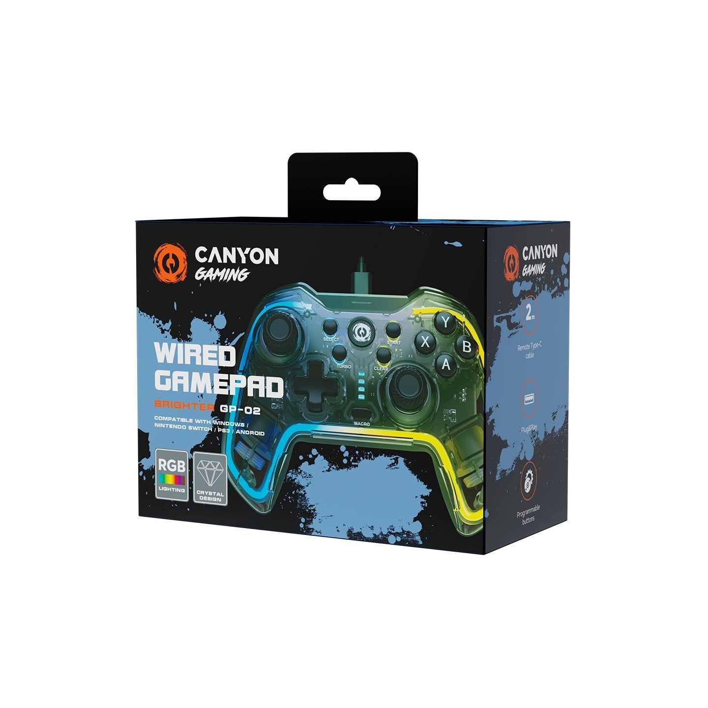 Canyon gamepad Brighter GP-02 Wired Crystal
