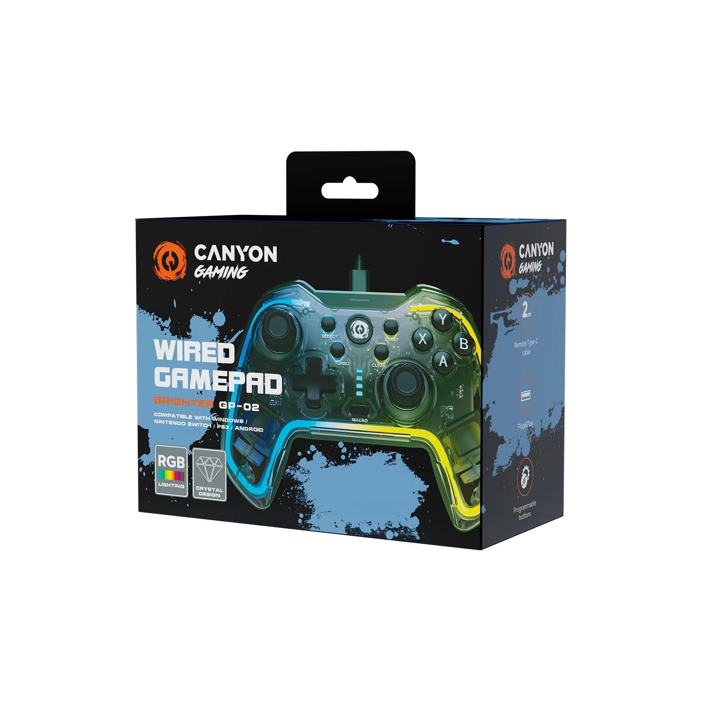 Canyon gamepad Brighter GP-02 Wired Crystal