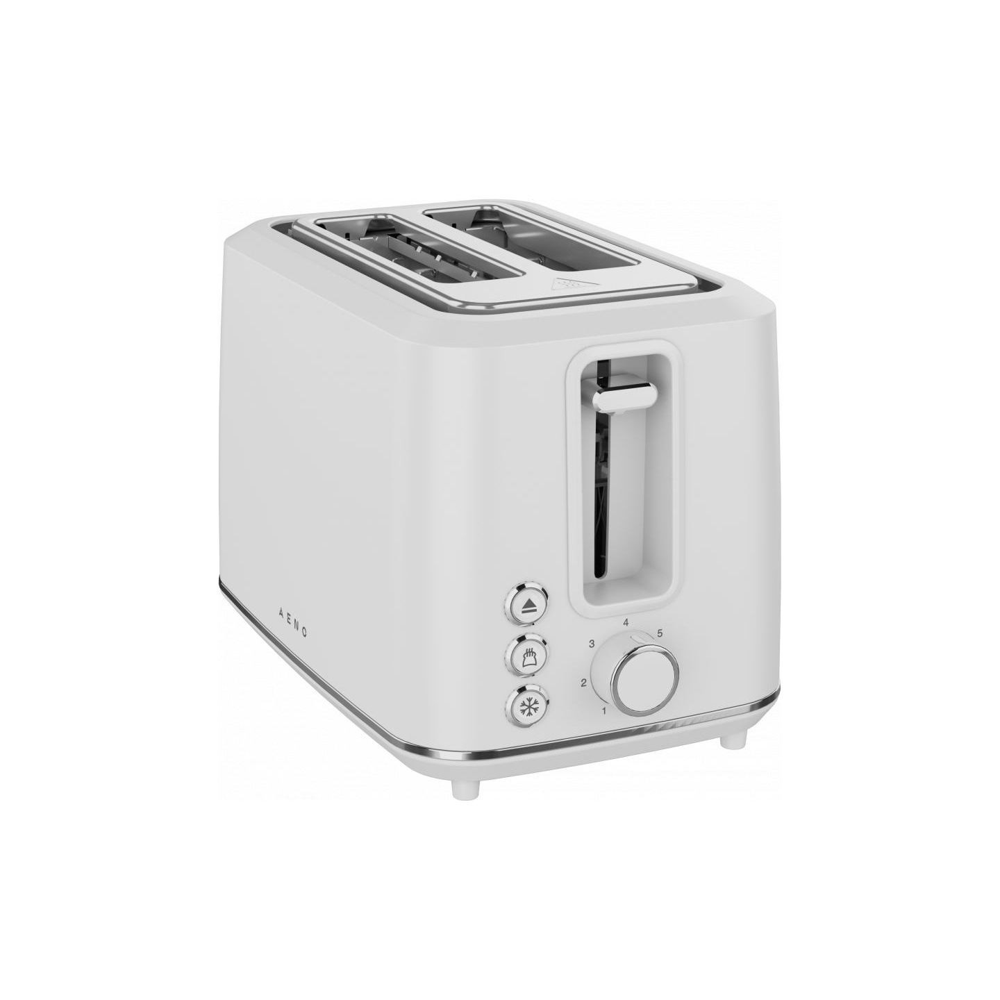 Aeno Electric Toaster, white, 220-240V, 50-60Hz, 920-1080W, 2 slots, 3 modes, 7 browning levels