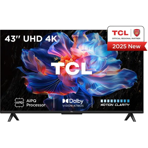 TCL LED 4K TV | 43V6C | 43 | Smart TV | Google TV | UHD | Black