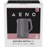Aeno Electric Kettle EK4: 1850-2200W, 1.5L, Strix, Double-walls, Non-heating body, Auto Power Off, Dry tank Protection