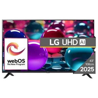 LG AI UA73 4K TV | 43UA73003LA | 43 | Smart TV | webOS 25 | UHD | Black