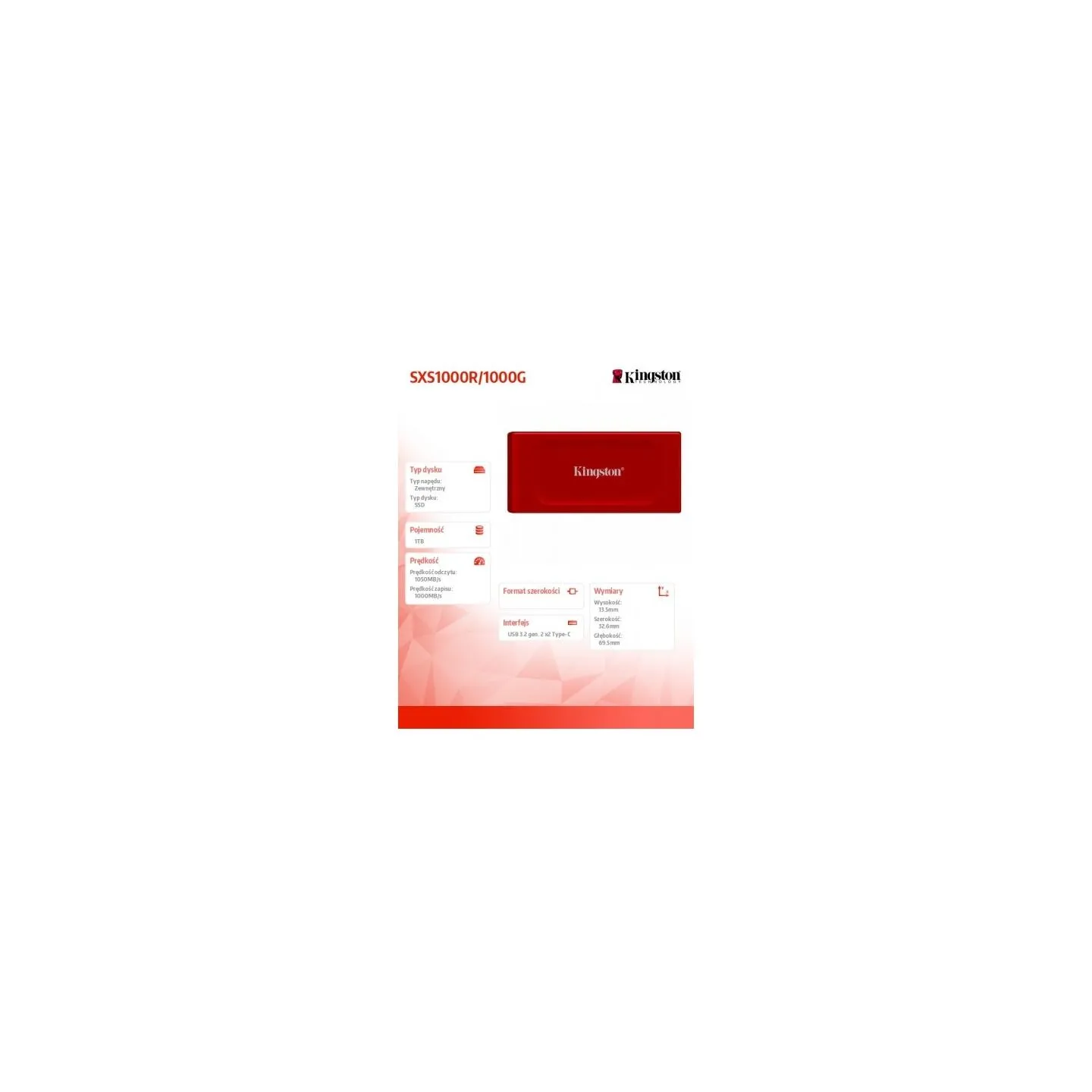 Kingston XS1000 1TB SSD Pocket-Sized USB