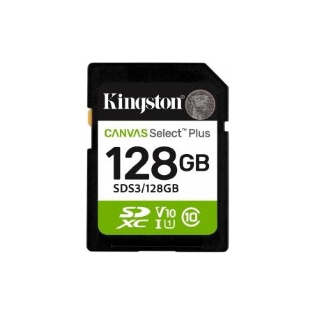 Kingston 128GB SDXC Canvas Select Plus Gen3 150MB/s C10 UHS-I U1 V10
